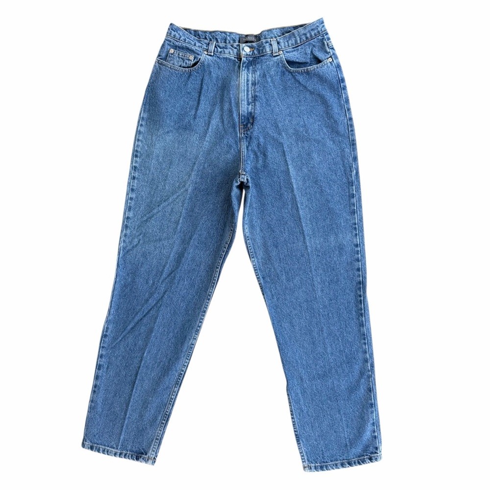 Van Heusen Relaxed Fit Super High-Rise 100% Cotton Mom Ribcage Jeans, Women’s 14